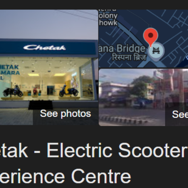chetak electric scooter showroom